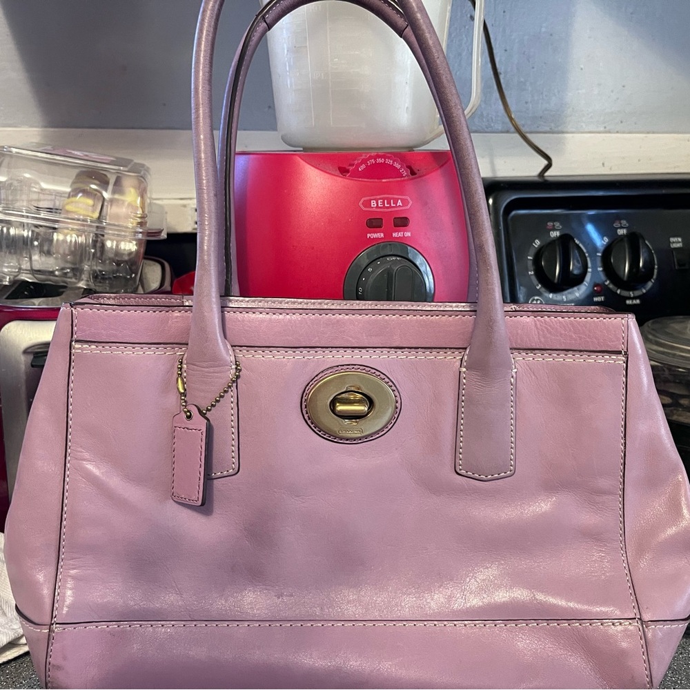 Coach Purple Satchel Bag with Elegant Design